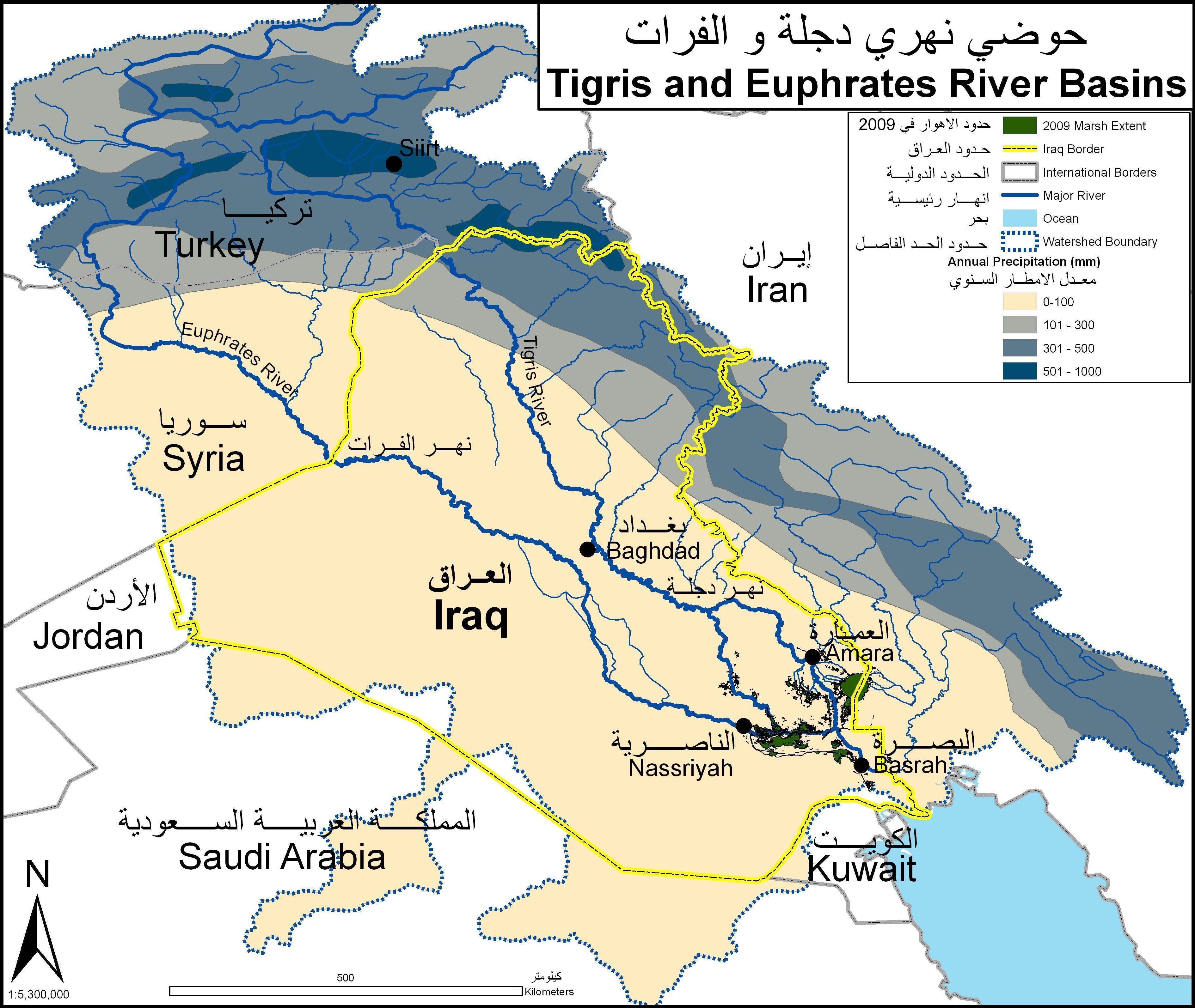 euphrates river map